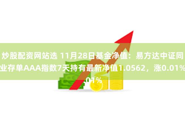 炒股配资网站选 11月28日基金净值：易方达中证同业存单AAA指数7天持有最新净值1.0562，涨0.01%