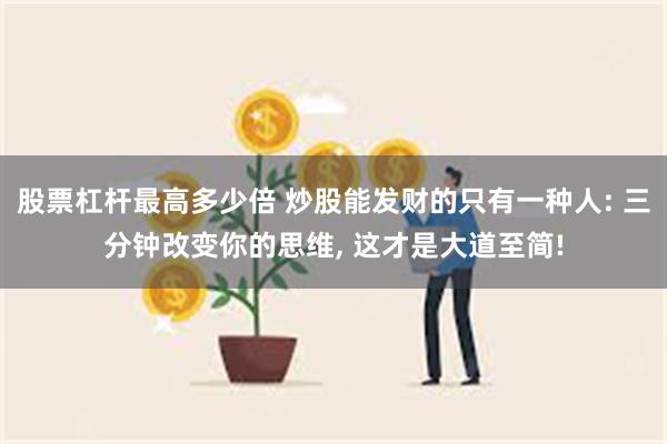 股票杠杆最高多少倍 炒股能发财的只有一种人: 三分钟改变你的