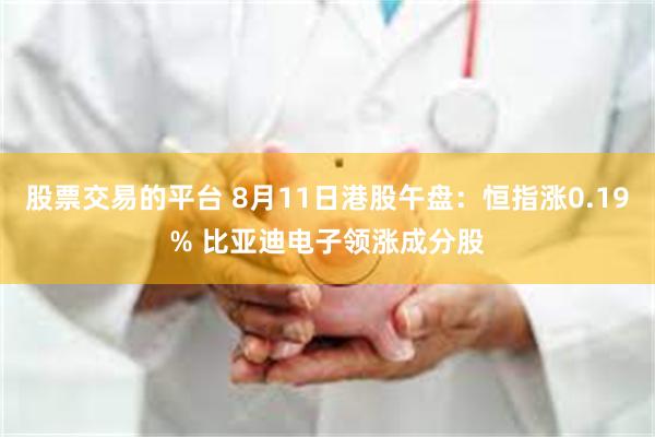 股票交易的平台 8月11日港股午盘：恒指涨0.19% 比亚迪